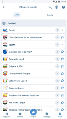 Capture d'écran de l'application 1xbet APK - #1