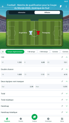 Capture d'écran de l'application Linebet Apk - #4