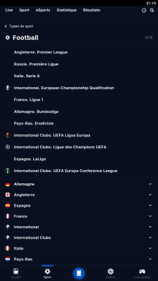 Capture d'écran de l'application 1Win APK - #3