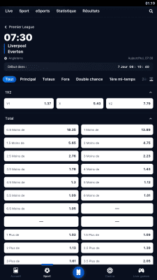 Capture d'écran de l'application 1Win APK - #4