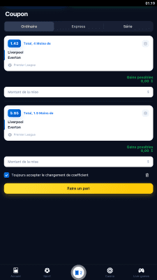 Capture d'écran de l'application 1Win APK - #5