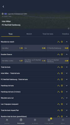 Capture d'écran de l'application BetMomo APK - #4