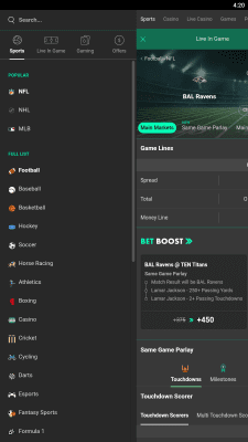 Capture d'écran de l'application Bet365 - #3